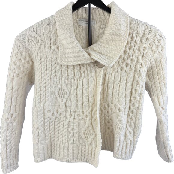 Aran Islands Knitwear 100% Wool Cable‑Knit Cardigan XS – Artisan Irish Sweater - Picture 1 of 11